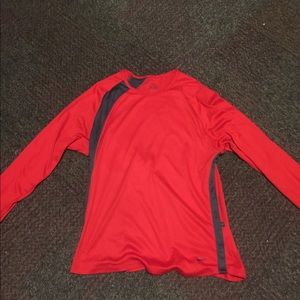 Red and black striped Nike long sleeve shirt